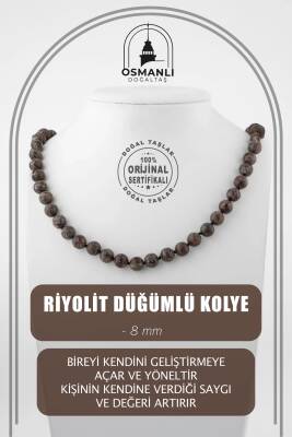 Botswana Akiği 8 mm Dizi Doğal Taş Kolye - Osmanlı Doğaltaş