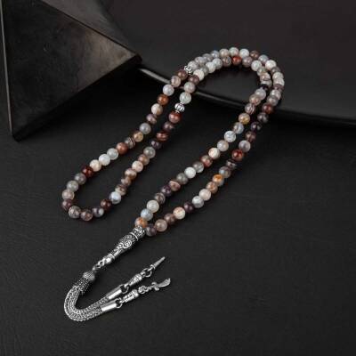 Botswana Akiği Doğal Taş Tesbih 99luk - 6mm - Doğal Taş