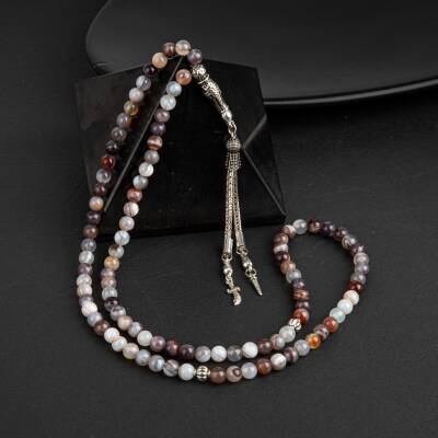 Botswana Akiği Doğal Taş Tesbih 99luk - 6mm - Osmanlı Doğaltaş