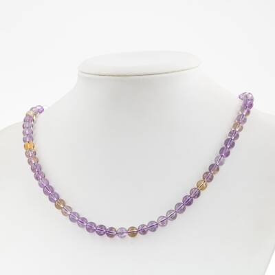 Bronzit 6 mm Dizi Doğal Taş Kolye - 2