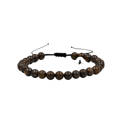 Bronzit 6mm Merdiven Kapama Doğal Taş Bileklik - Osmanlı Doğaltaş