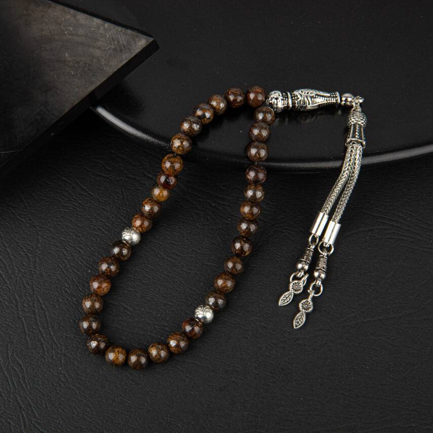 Bronzit Doğal Taş Tesbih 33lük - 6mm - 3