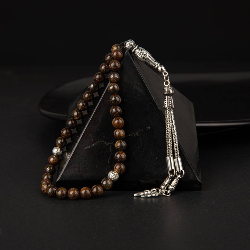 Bronzit Doğal Taş Tesbih 33lük - 6mm - 4