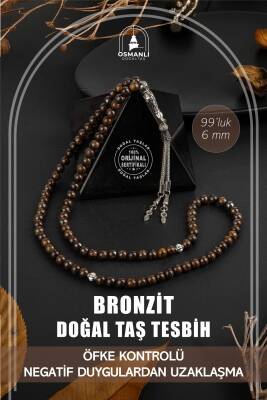 Bronzit Doğal Taş Tesbih 99luk - 6mm - Osmanlı Doğaltaş