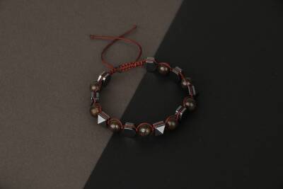 Bronzit-Hematit Doğal Taş Bileklik - 4