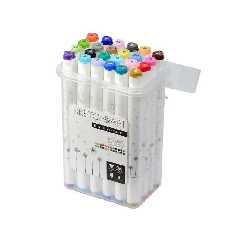 Bruno Visconti Sketch & Art Çift Taraflı Marker Seti Kutulu 24 Renk - 2