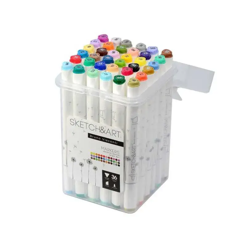 Bruno Visconti Sketch & Art Çift Taraflı Marker Seti Kutulu 36 Renk - 2