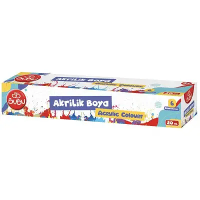 Bu Bu Akrilik Boya 6 Renk Birleşik Pot 20 ml - 1