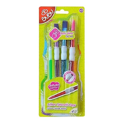 Bu Bu Fırça Seti Silikon Tutacaklı 4 Lü - 1