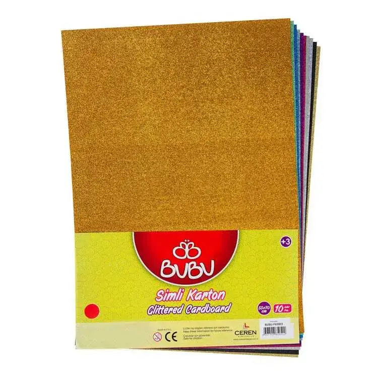 Bu Bu Fon Kartonu Simli 50X70 10Lu Karışık - 1