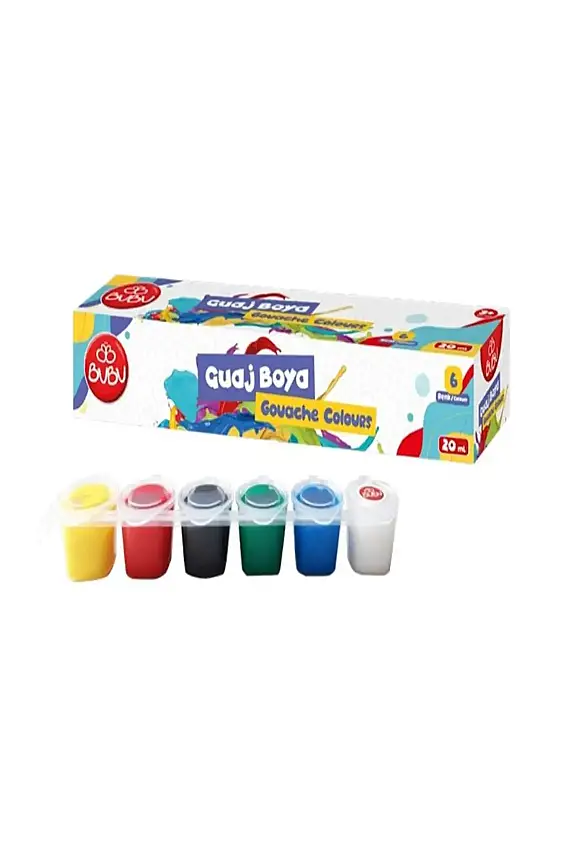 Bu Bu Guaj Boya 6 Renk Birleşik Pot 20 ml - 1