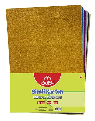 Bu Bu Simli Karton 20 x 30 10 Renk Karışık - Bu-Bu (1)