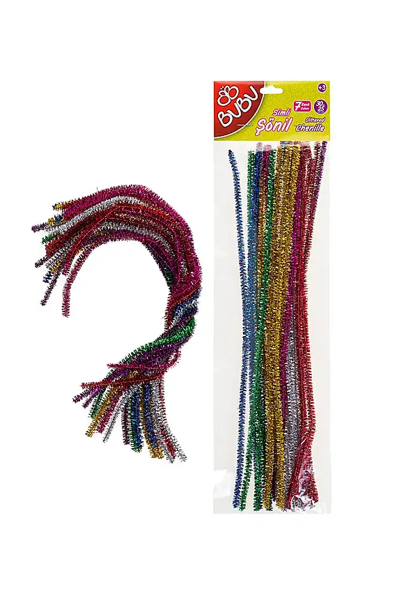 Bu Bu Şönil Simli 30 cm 20 Li Paket - 1