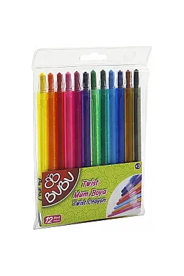 Bu Bu Twist Crayon Mum Boya 12 Renk - 1