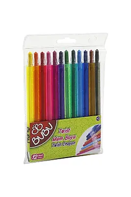 Bu Bu Twist Crayon Mum Boya 12 Renk - Bu-Bu (1)
