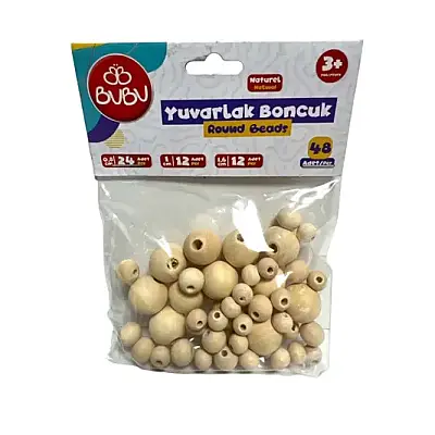 Bu Bu Yuvarlak Natural Boncuk Karışık - Bu-Bu (1)