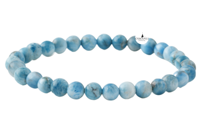 Buz Mavizi Apatit 6mm Doğal Taş Bileklik - Osmanlı Doğaltaş