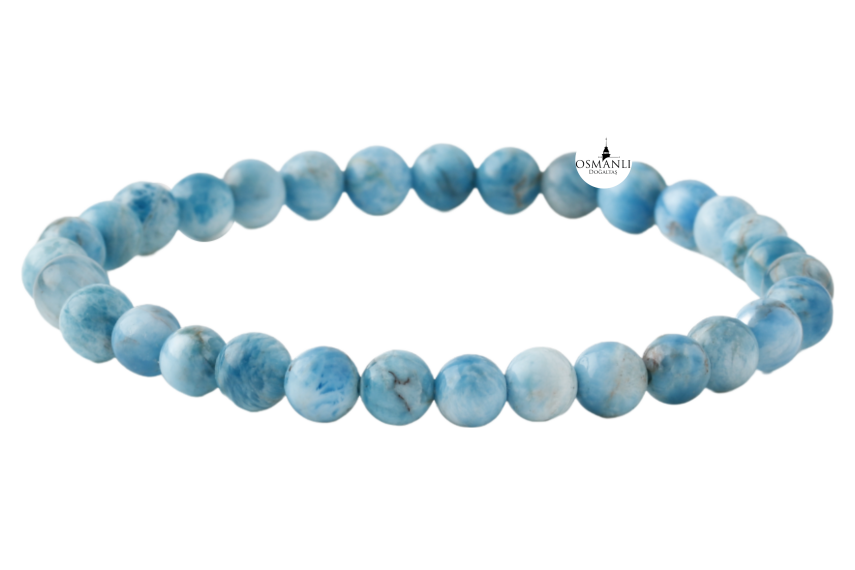 Buz Mavizi Apatit 6mm Doğal Taş Bileklik - 1