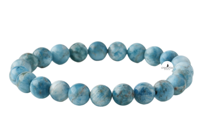 Buz Mavizi Apatit 8mm Doğal Taş Bileklik - Osmanlı Doğaltaş