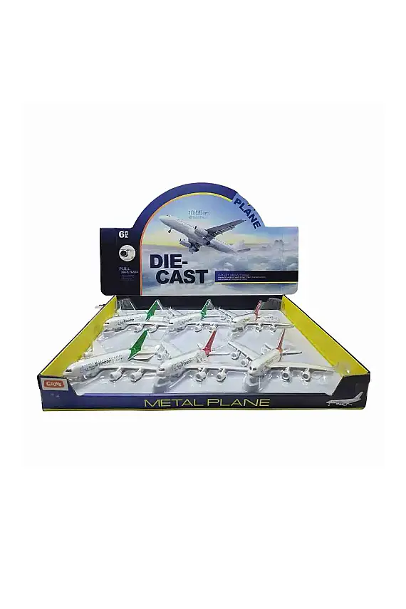C Toys Diecast Çek Bırak Uçak Sesli Işıklı - 1