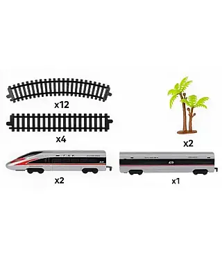 C Toys Hızlı Tren 1:43 Sesli Işıklı 21 Parça - 5