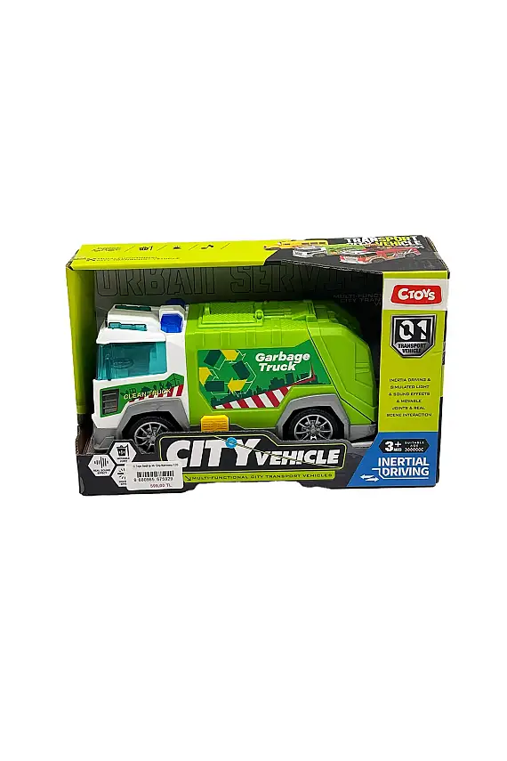 C Toys Sesli Işıklı Çöp Kamyonu 1:20 - 1