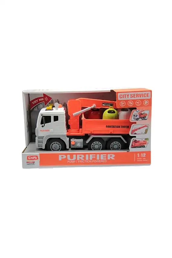 C Toys Sesli Vinçli Çöp Taşıyıcı 1:12 Pilli - 1