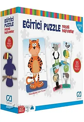 Ca Games Neşeli Hayvanlar Eğitici Puzzle - Ca Games (1)