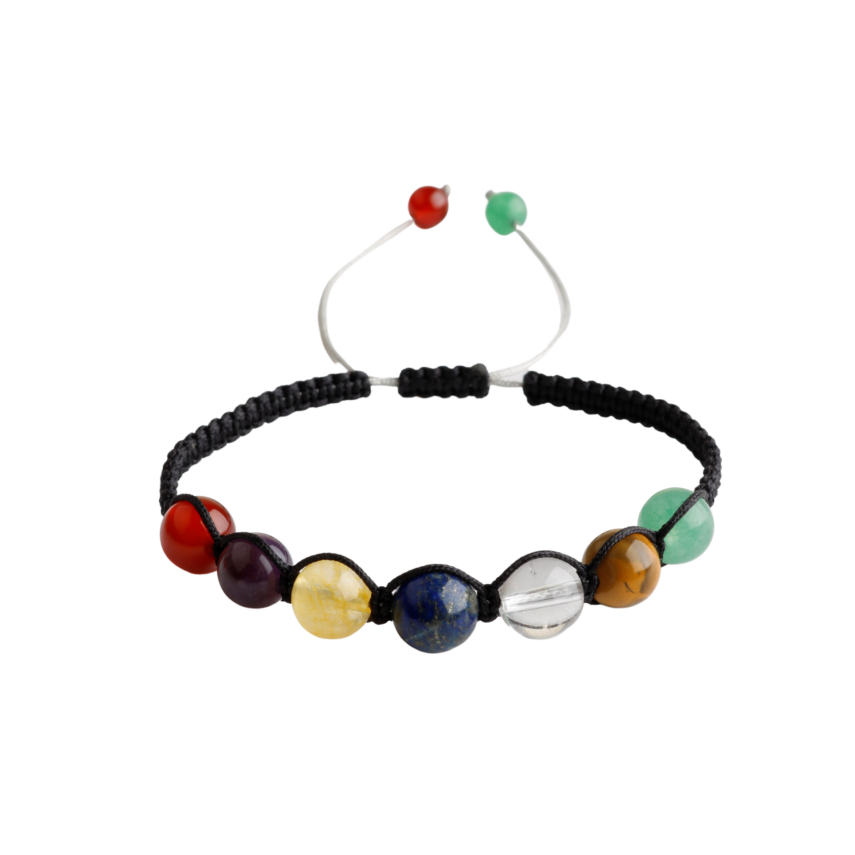 Çakra Bileklik Ametist, Kaplan Gözü, Akik, Kuvars, Lapis, Sitrin - 1