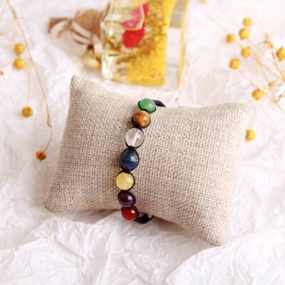 Çakra Bileklik Ametist, Kaplan Gözü, Akik, Kuvars, Lapis, Sitrin - 2