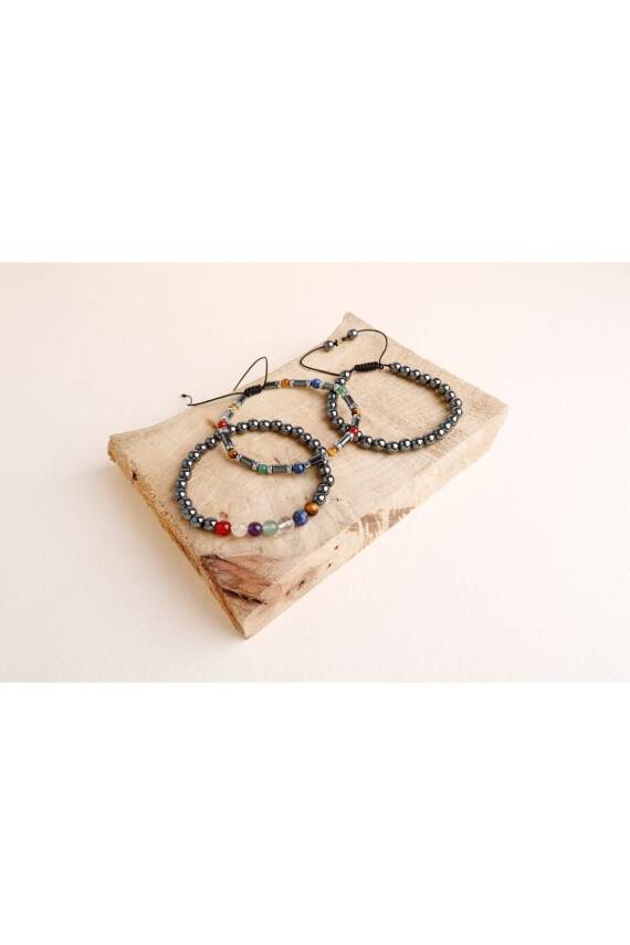 Çakra Bileklik Seti Ametist, Kaplan Gözü, Akik, Kuvars, Lapis - 1