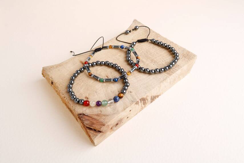 Çakra Bileklik Seti Ametist, Kaplan Gözü, Akik, Kuvars, Lapis - 2