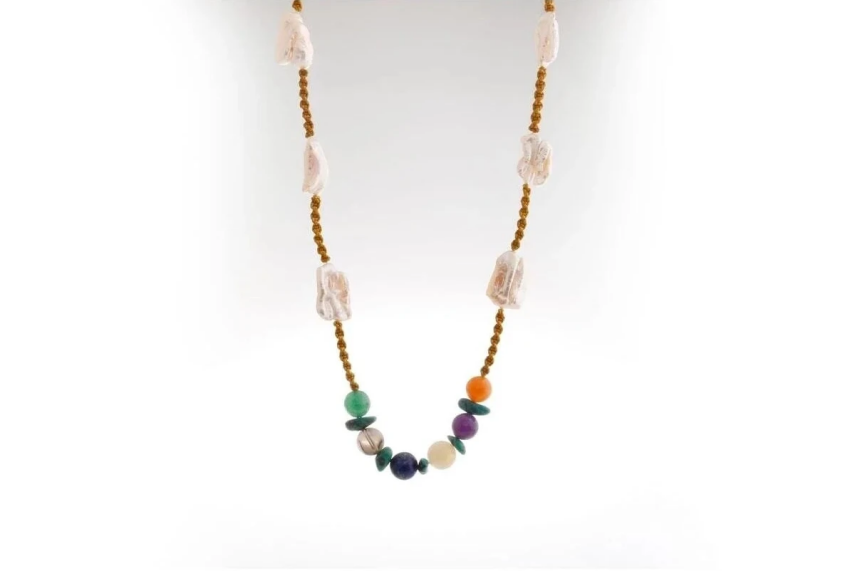 Çakra İnci Kolye Ametist, Dumanlı Kuvars, İnci, Lapis Lazuli, Sitrin - 2