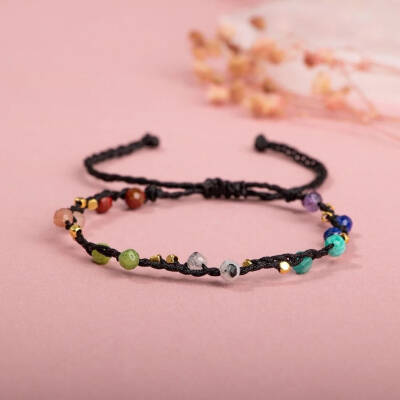 Çakra-Jasper-Yeşim-Amazonit-Lapis-Güneş Taşı-Ametist-Ay Taşı Doğal Taş Bileklik - 3