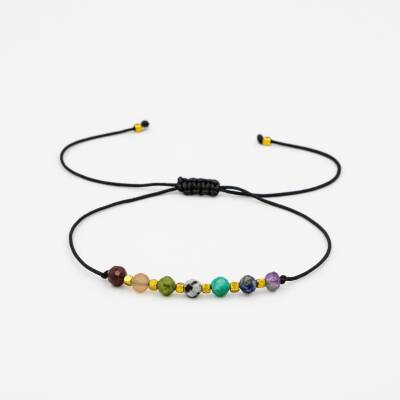 Çakra-Jasper-Yeşim-Amazonit-Lapis Lazuli-Güneş Taşı-Ametist-Ay Taşı Doğal Taş Bileklik - Osmanlı Doğaltaş