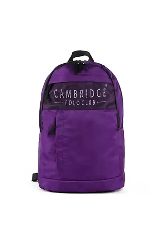 Cambridge Polo Club Cities II Ön Cepli Unisex Sırt Çantası Mor - 1