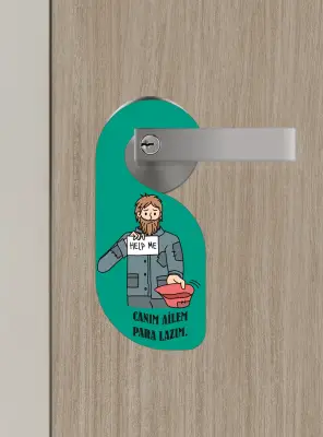 Canım Ailem Kapı Askısı Kapı Uyarı Levhası - 1