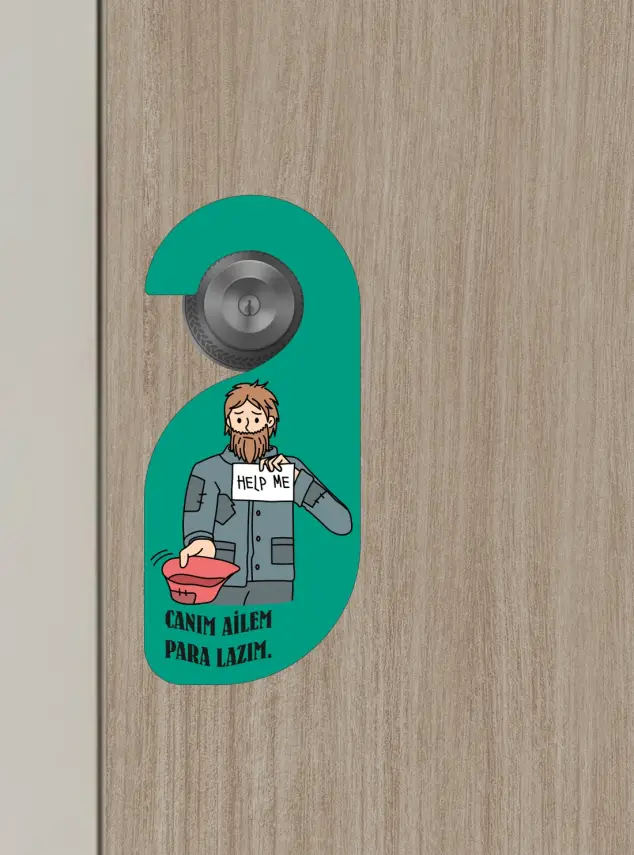 Canım Ailem Kapı Askısı Kapı Uyarı Levhası - 3