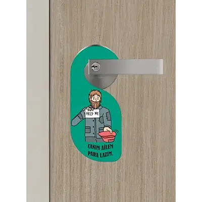 Canım Ailem Kapı Askısı Kapı Uyarı Levhası - 4