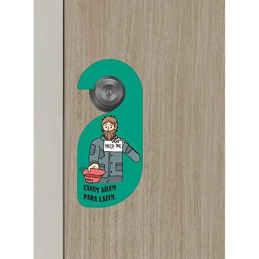 Canım Ailem Kapı Askısı Kapı Uyarı Levhası - 6
