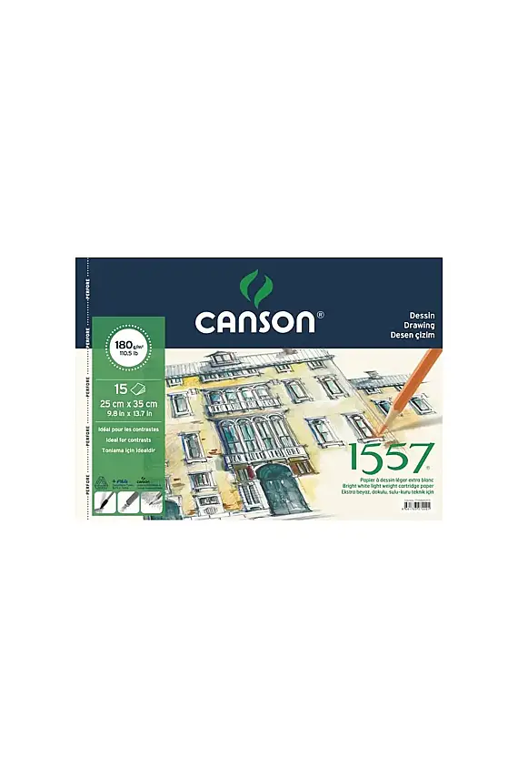 Canson 1557 Resim Çizim Blok 25 x 35 180 gr - 1