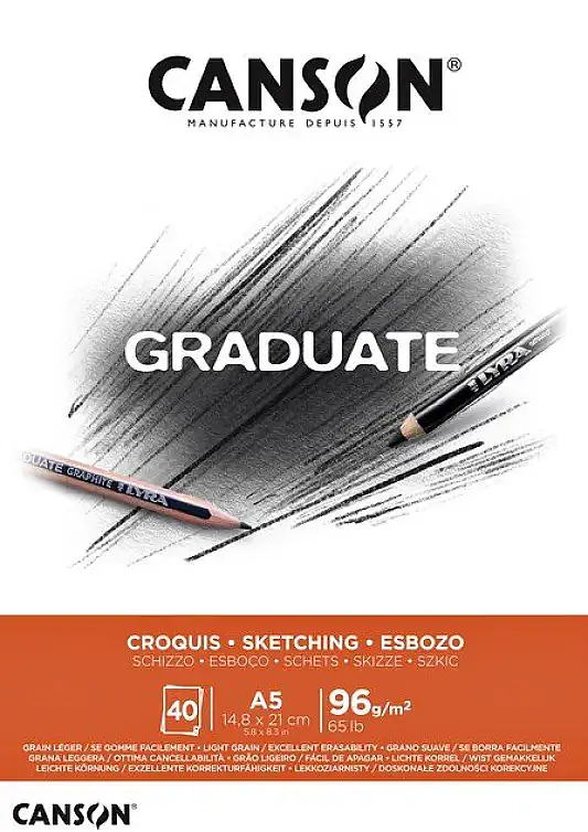 Canson Graduate Croquıs Eskiz Blok A5 96 gr 40 Yp - 1