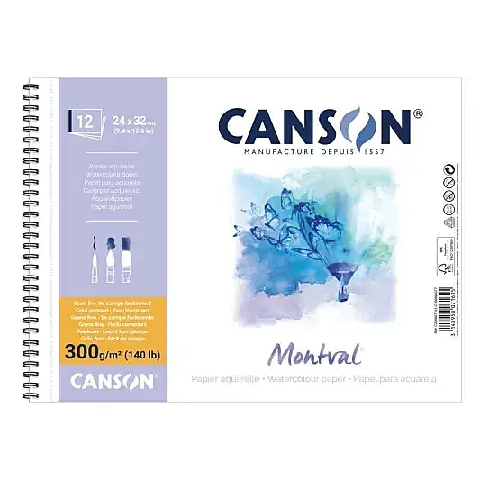 Canson Montval Çizim Blok Spr 24 x 32 300 gr 12 Yp - 5