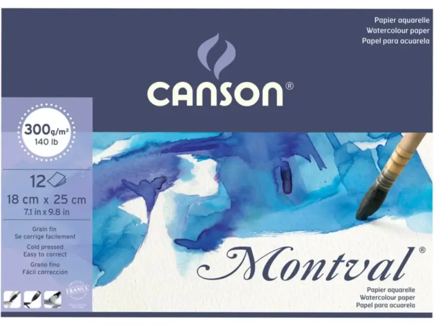 Canson Montval Suluboya Blok 18X25 300Gr 12Yp - 2