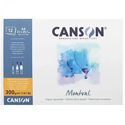 Canson Montval Suluboya Blok A4 300 gr 12 Yp - Canson (1)