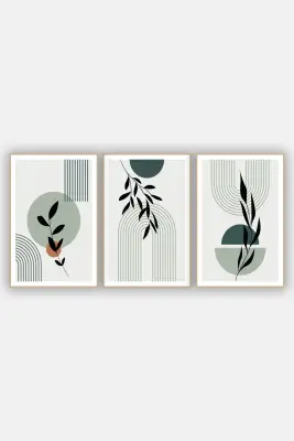 Canvas Çiçek 3lü Mdf Tablo - 2