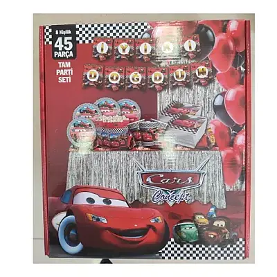 Cars Temalı Parti Seti 8 Kişilik 45 Parça - Parti Ustası (1)