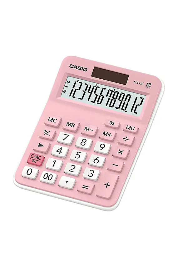 Casio Hesap Makinesi 12 Hane Pembe Mx-12B-Pk - 1