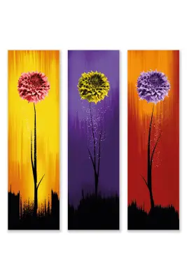 Çiçek Art 3lü Mdf Tablo - 2
