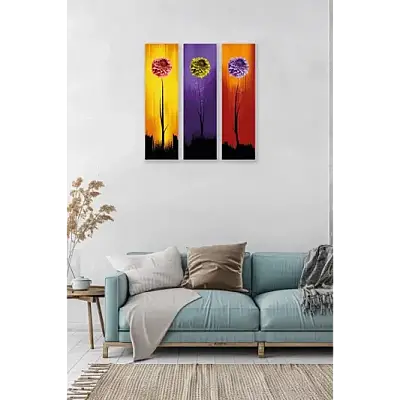 Çiçek Art 3lü Mdf Tablo - 7